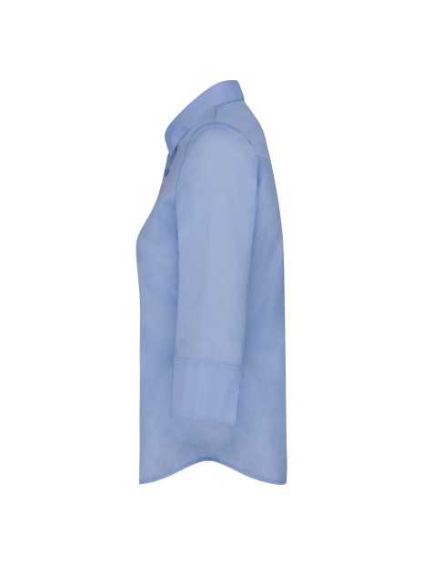 KARIBAN Chemise popeline polycoton manches 3/4 entretien facile femme /api/colors/7cd11260-06e9-4679-96ce-f0c0cca5092d personnalisable