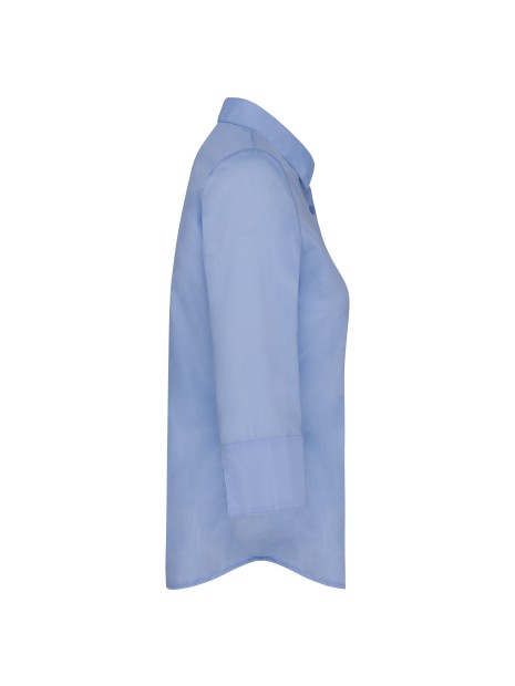 KARIBAN Chemise popeline polycoton manches 3/4 entretien facile femme /api/colors/7cd11260-06e9-4679-96ce-f0c0cca5092d personnalisable