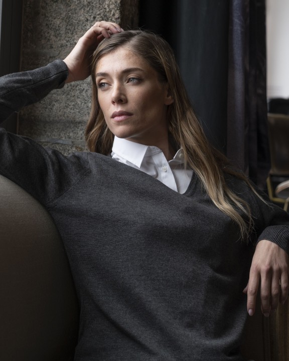 PEN DUICK LADIES V NECK Pullovers personalisierbar