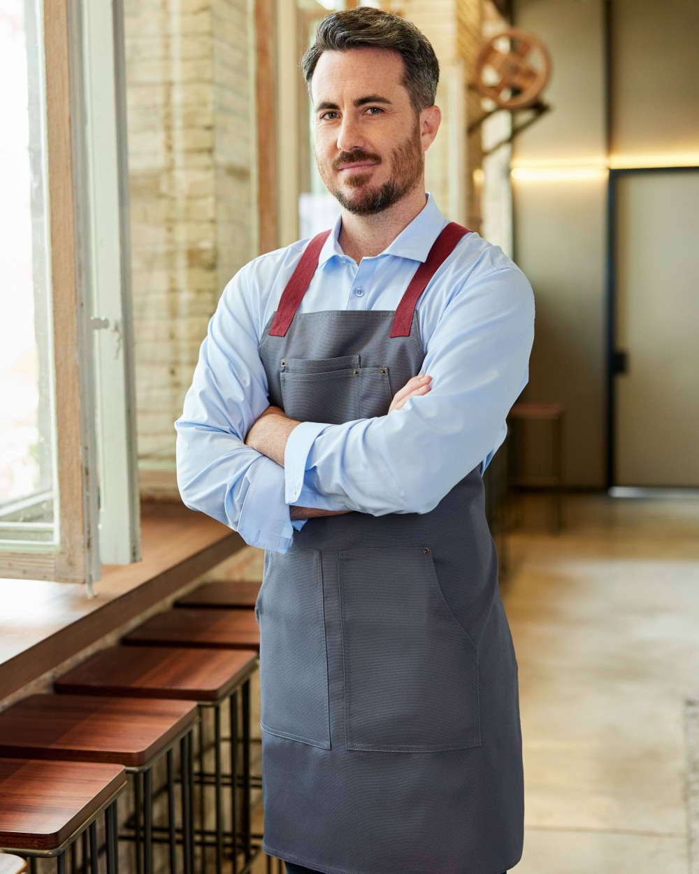 Schorten VELILLA CANVAS BIB APRON voor bedrukking &amp; borduring