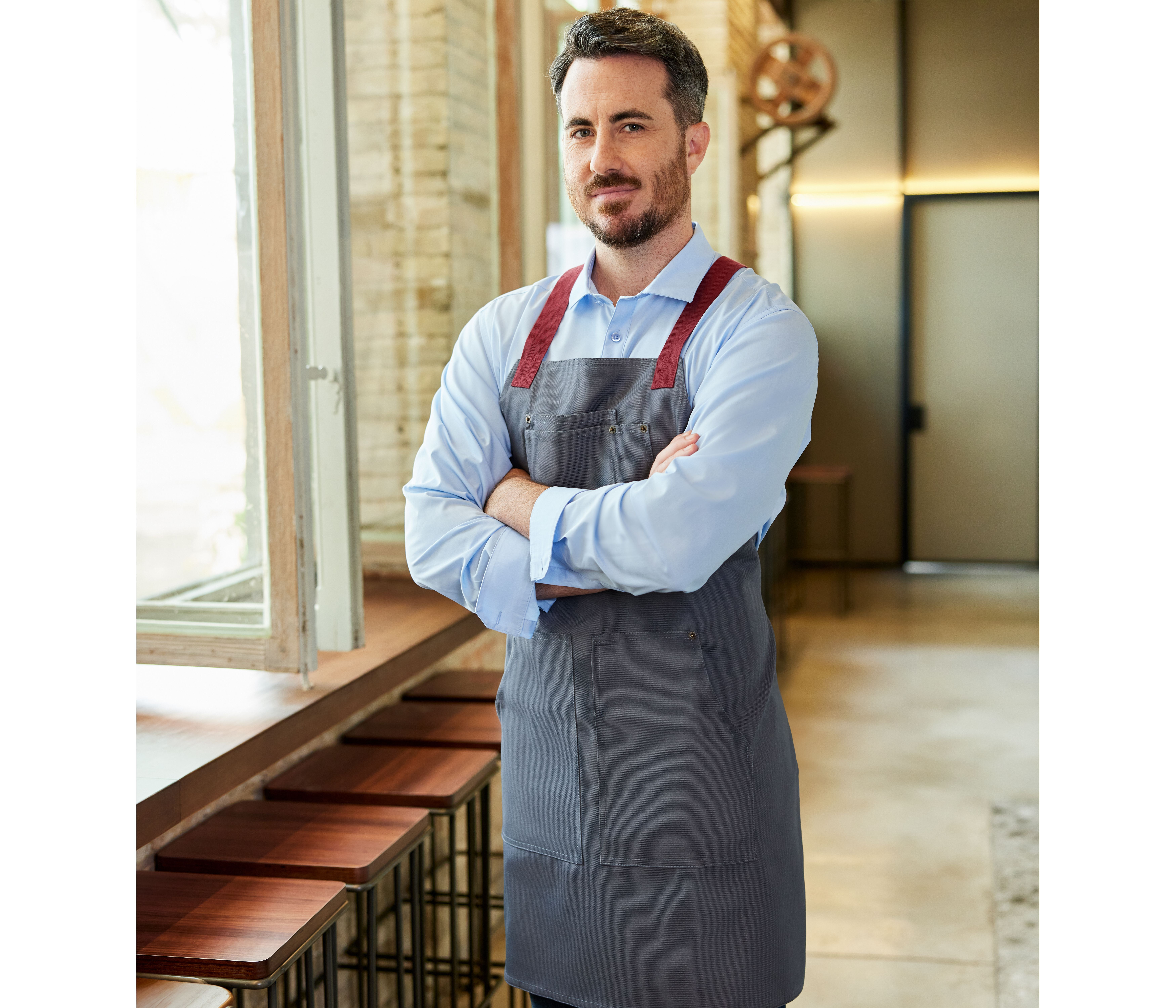 Schorten VELILLA CANVAS BIB APRON voor bedrukking &amp; borduring