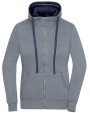JAMES & NICHOLSON Ladies´ Lifestyle Zip-Hoody Sweatshirts personalisierbar