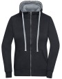 JAMES & NICHOLSON Ladies´ Lifestyle Zip-Hoody Sweatshirts personalisierbar
