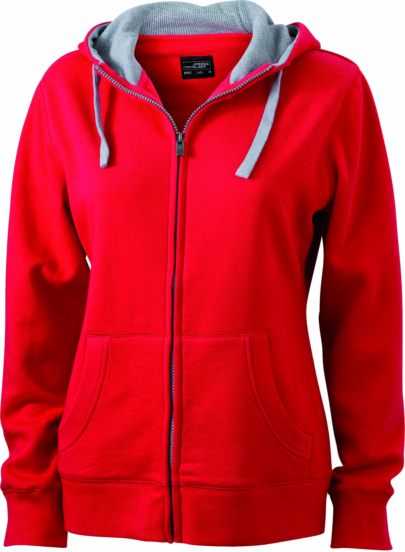 Sweaters & hoodies JAMES & NICHOLSON Ladies` Lifestyle Zip-Hoody voor bedrukking &amp; borduring