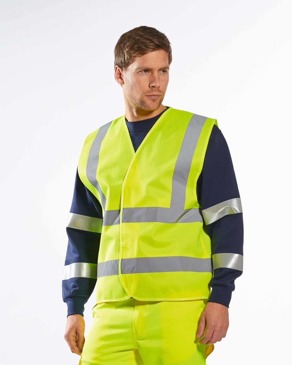 Gilets de sécurité personnalisable PORTWEST Gilet deux bandes et bretelles de haute visibilité (C470)