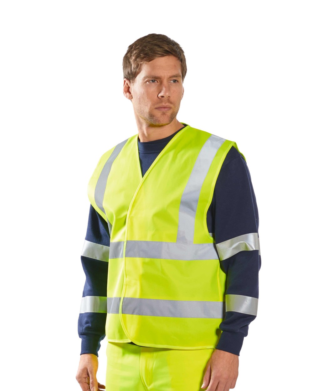 Gilets de sécurité personnalisable PORTWEST Gilet deux bandes et bretelles de haute visibilité (C470)