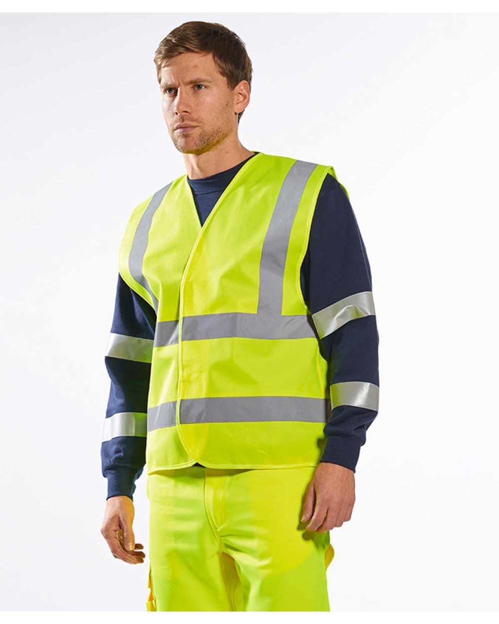 Fluo vestjes PORTWEST Hi-vis two-band-and-brace vest (C470) voor bedrukking &amp; borduring