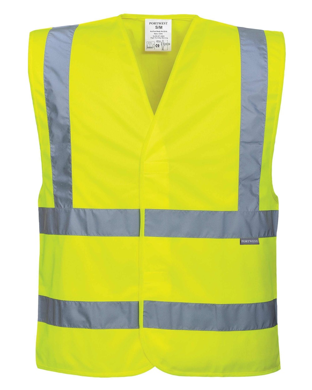 Fluo vestjes PORTWEST Hi-vis two-band-and-brace vest (C470) voor bedrukking &amp; borduring