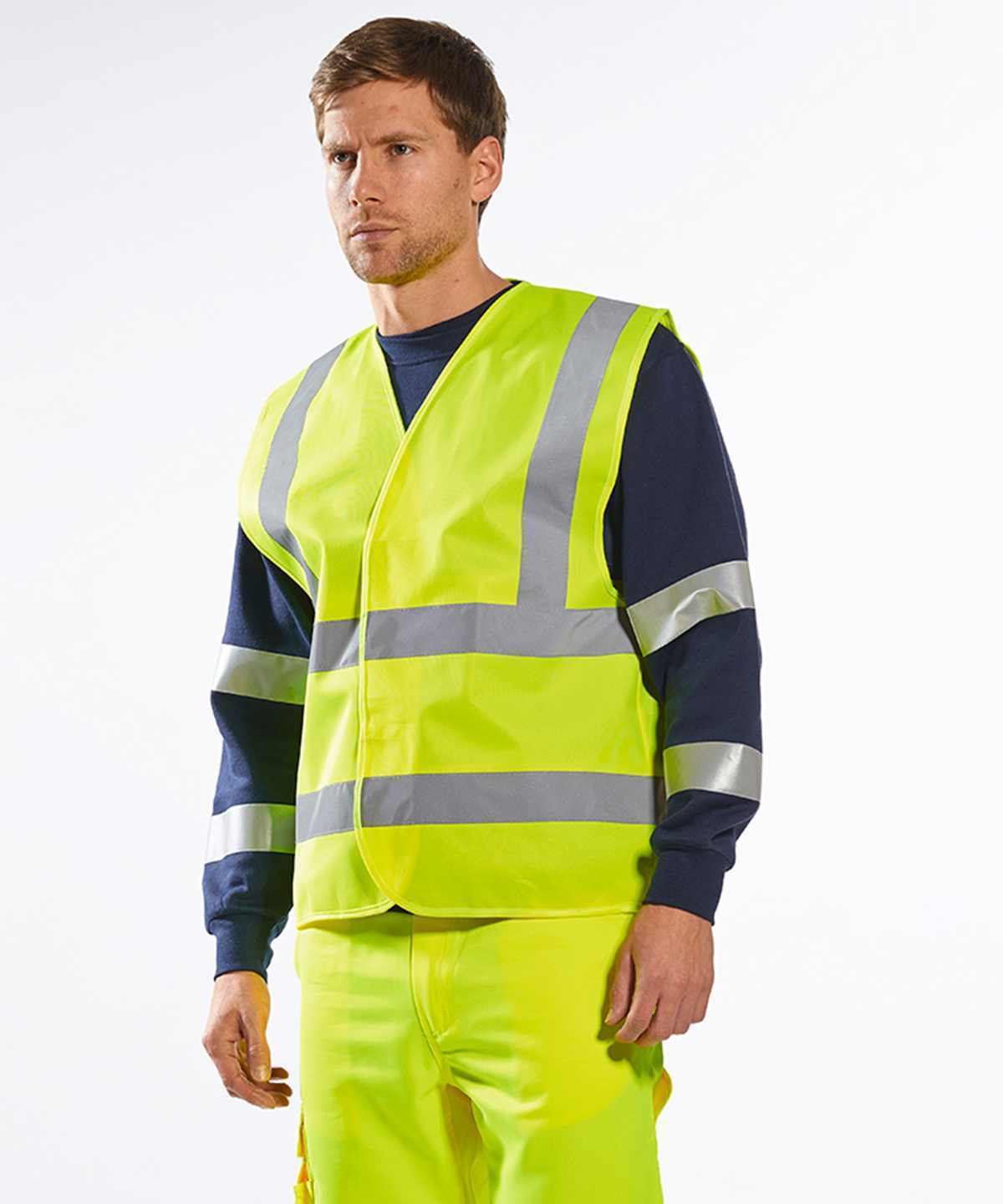Gilets de sécurité personnalisable PORTWEST Gilet deux bandes et bretelles de haute visibilité (C470)