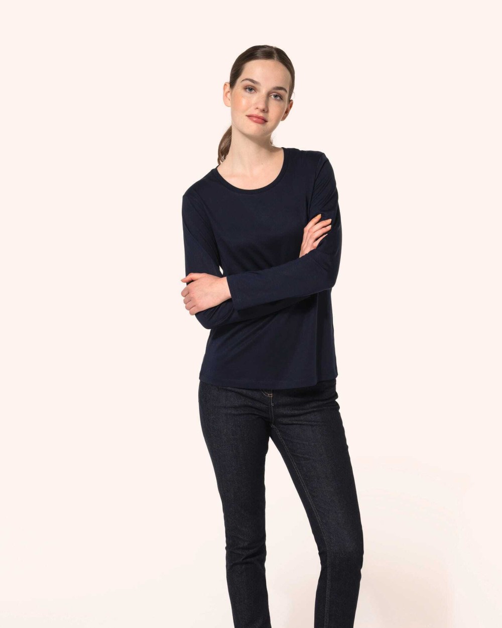 Broeken KARIBAN Damesjeans voor bedrukking &amp; borduring