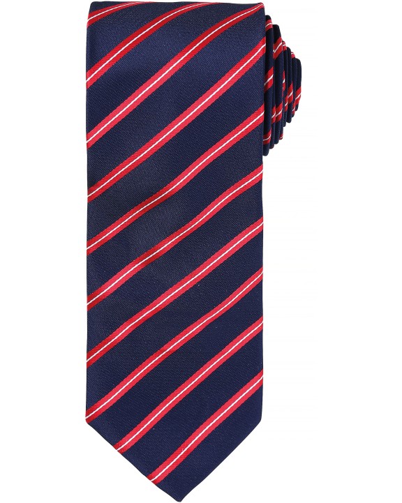 Bandanas, Foulards & Cravates personnalisable PREMIER Cravate rayée "Sport"