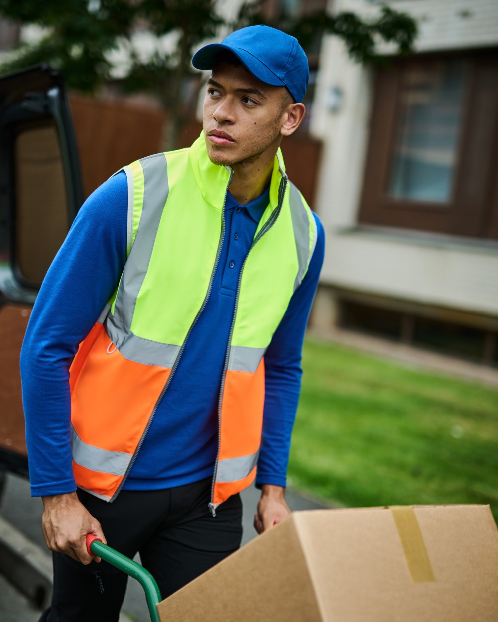 REGATTA HI-VIS PRO FULL ZIP GILET Warnwesten personalisierbar