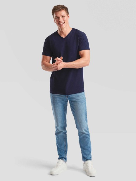 T-Shirts à personnaliser FOL T-shirt homme col v Valueweight (61-066-0) 