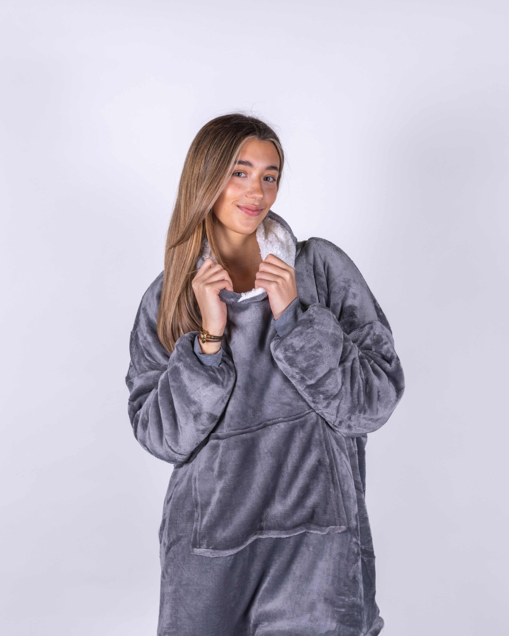 Sweat-shirts personnalisable RIBBON The Ribbon - Sweat à capuche en sherpa, réversible, confortable et oversize