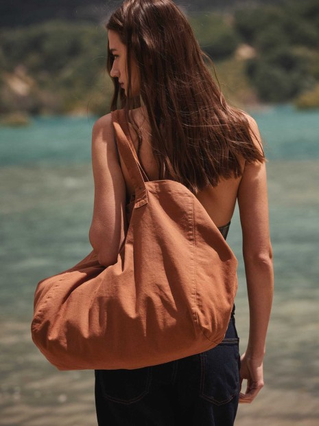 Sacs & Bagagerie à personnaliser KIMOOD Sac de shopping en coton délavé 