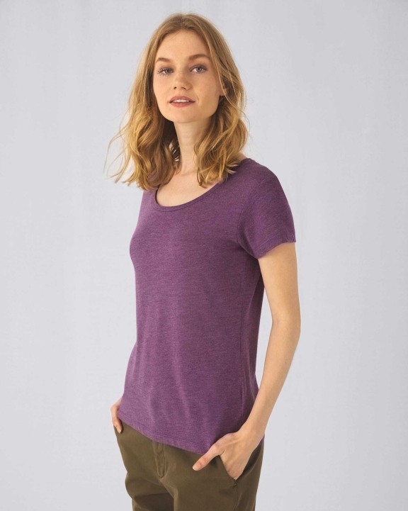 T-Shirts personnalisable B&C T-shirt Triblend col rond Femme