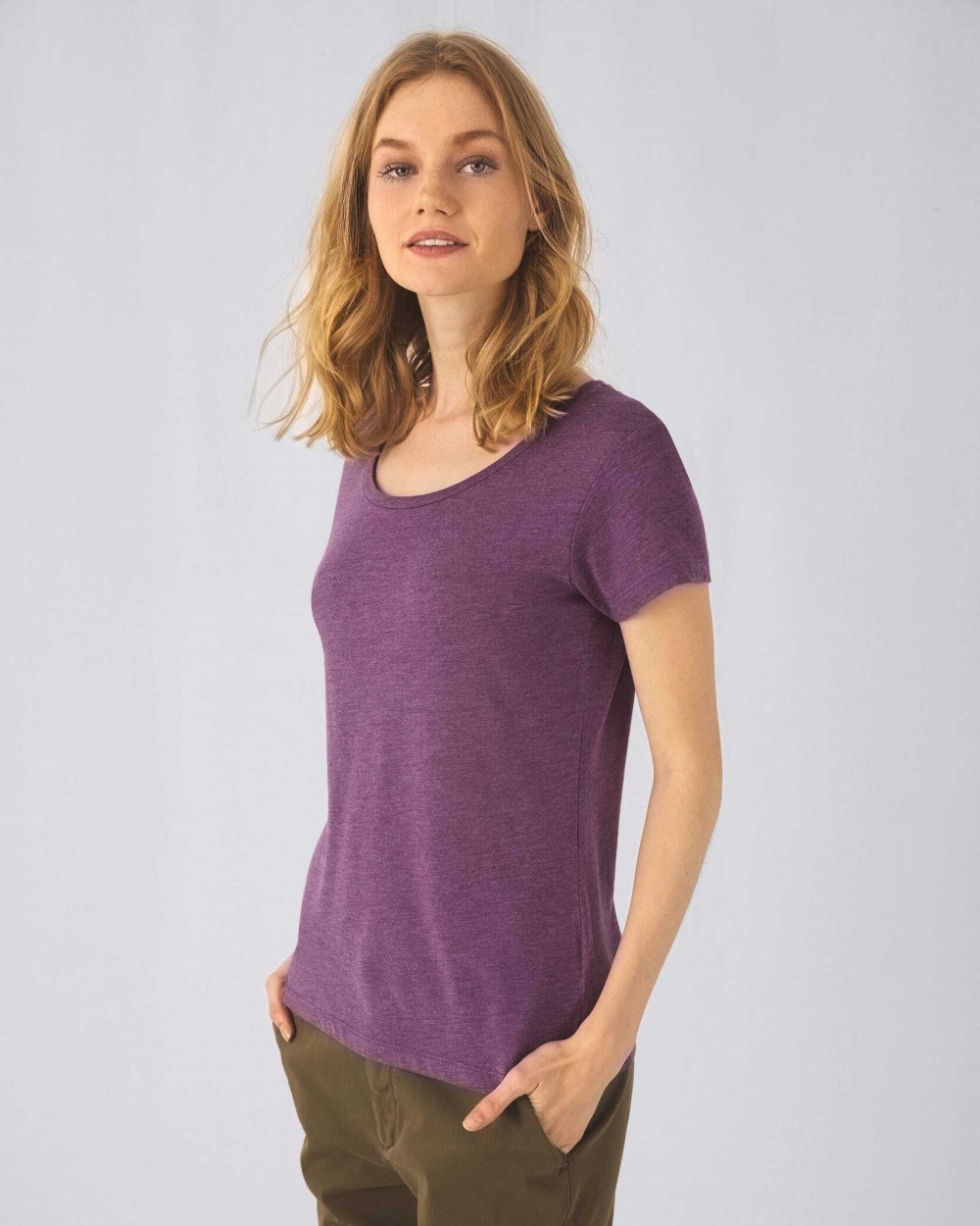 T-Shirts personnalisable B&C T-shirt Triblend col rond Femme