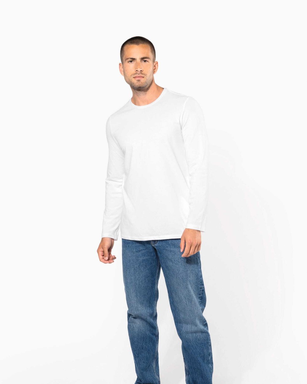 KARIBAN Langarm-T-Shirt mit Rundhalsausschnitt T-Shirts personalisierbar