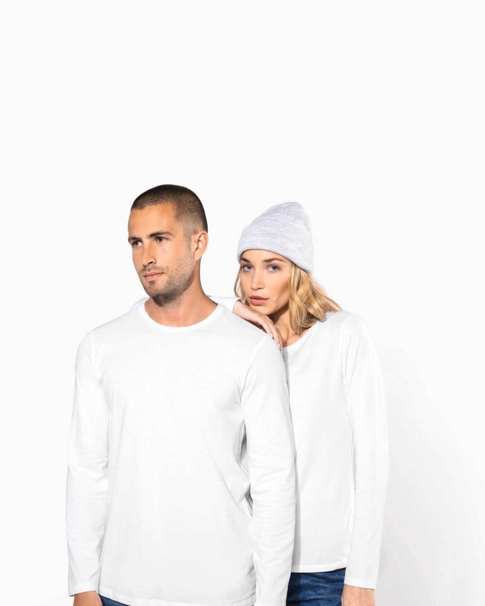 T-shirts KARIBAN T-shirt ronde hals lange mouwen voor bedrukking &amp; borduring