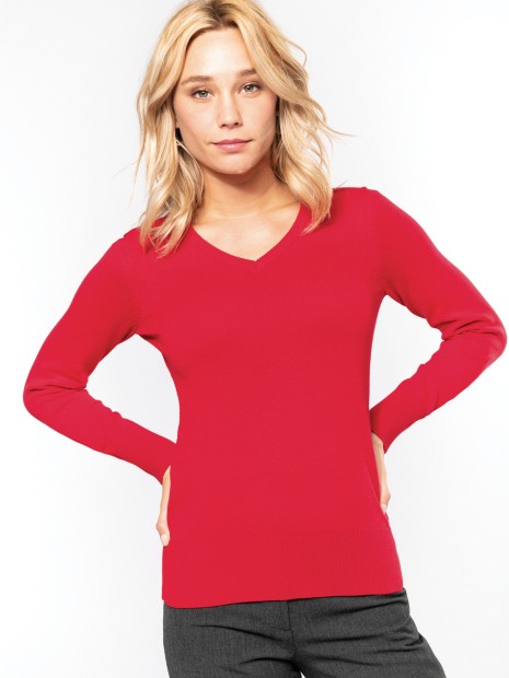 Pulls à personnaliser KARIBAN Pull col V femme 