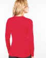 Truien KARIBAN Dames pullover met v-hals voor bedrukking &amp; borduring