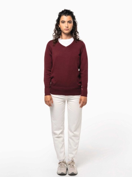 Pulls à personnaliser KARIBAN Pull col V femme 