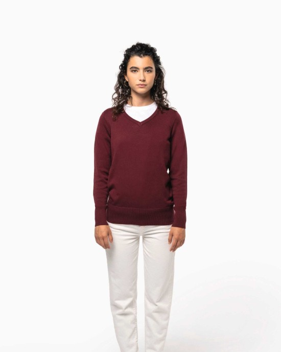 Pulls personnalisable Kariban Pull col V femme