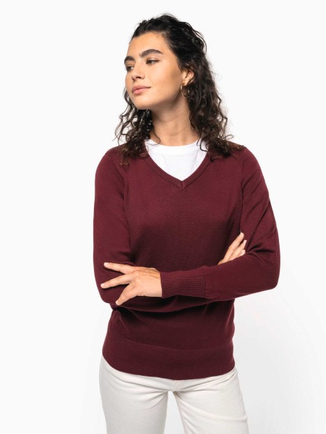 Pulls à personnaliser KARIBAN Pull col V femme 