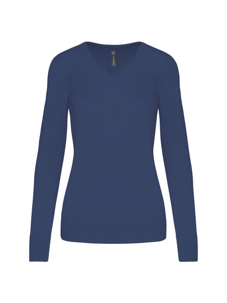 KARIBAN Pull col V femme /api/colors/ad672b31-05a4-4a7a-979a-b5fc02595a56 personnalisable