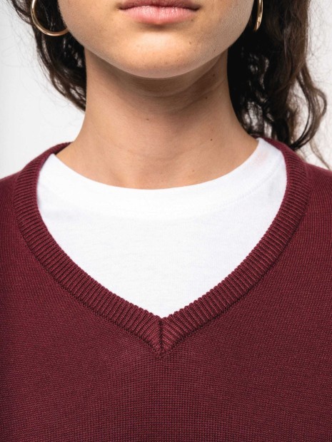 Pulls à personnaliser KARIBAN Pull col V femme 