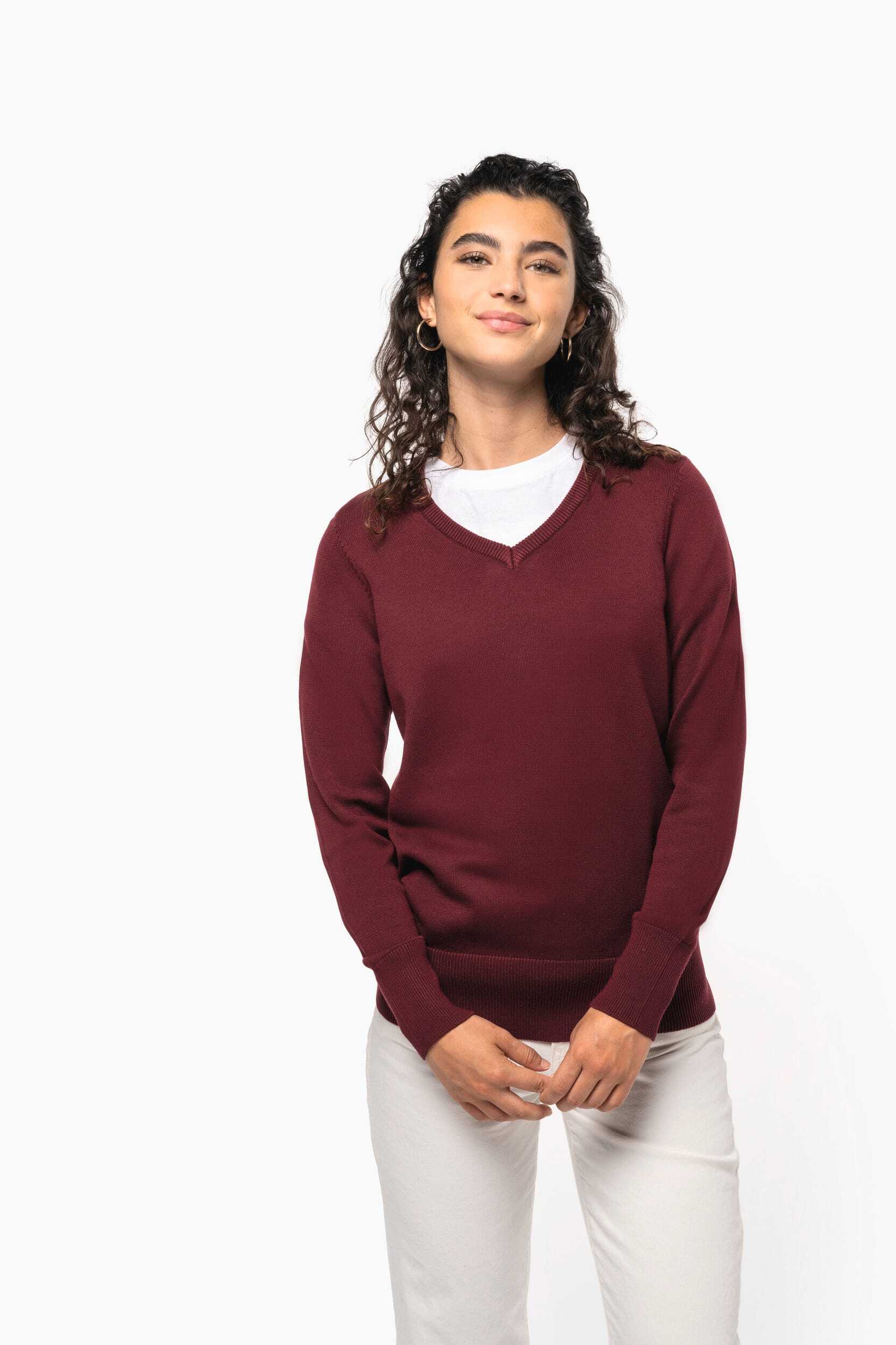 Pulls personnalisable KARIBAN Pull col V femme