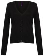 HENBURY Ladies Lightweight V-Neck Short Cardigan Pullovers personalisierbar