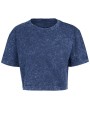 T-shirts BUILD YOUR BRAND Ladies` Acid Washed Cropped Tee voor bedrukking &amp; borduring