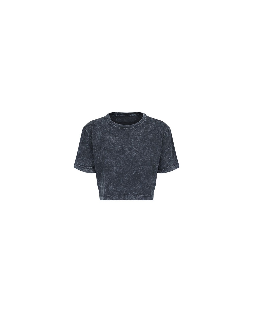 T-shirts BUILD YOUR BRAND Ladies` Acid Washed Cropped Tee voor bedrukking &amp; borduring