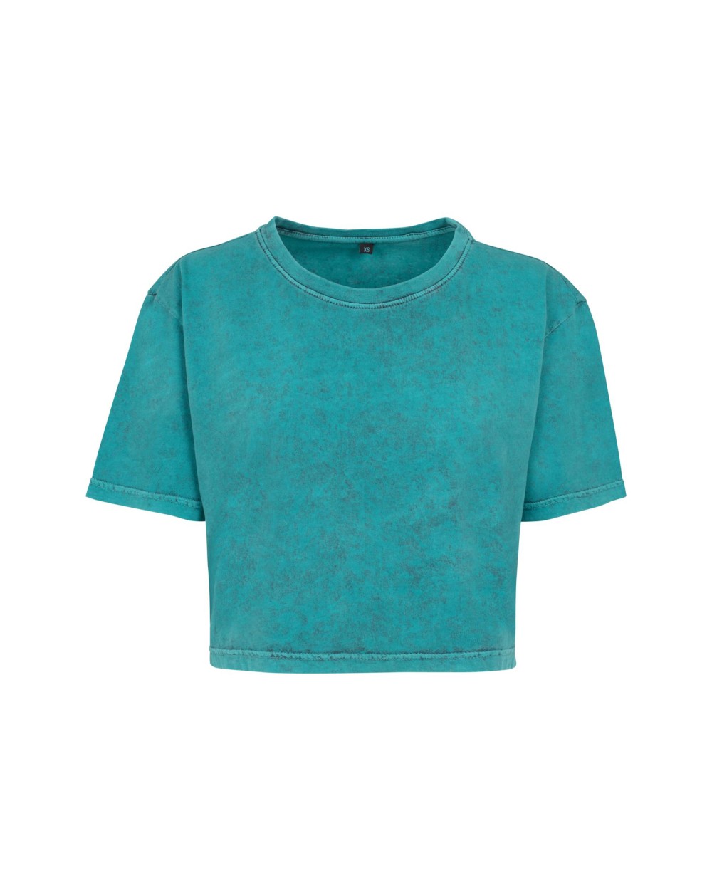 BUILD YOUR BRAND Ladies Acid Washed Cropped Tee T-Shirts personalisierbar