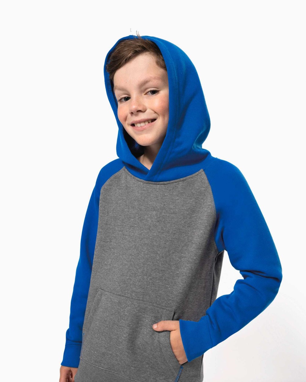 PROACT Zweifarbiges Kapuzensweatshirt für Kinder Sweatshirts personalisierbar