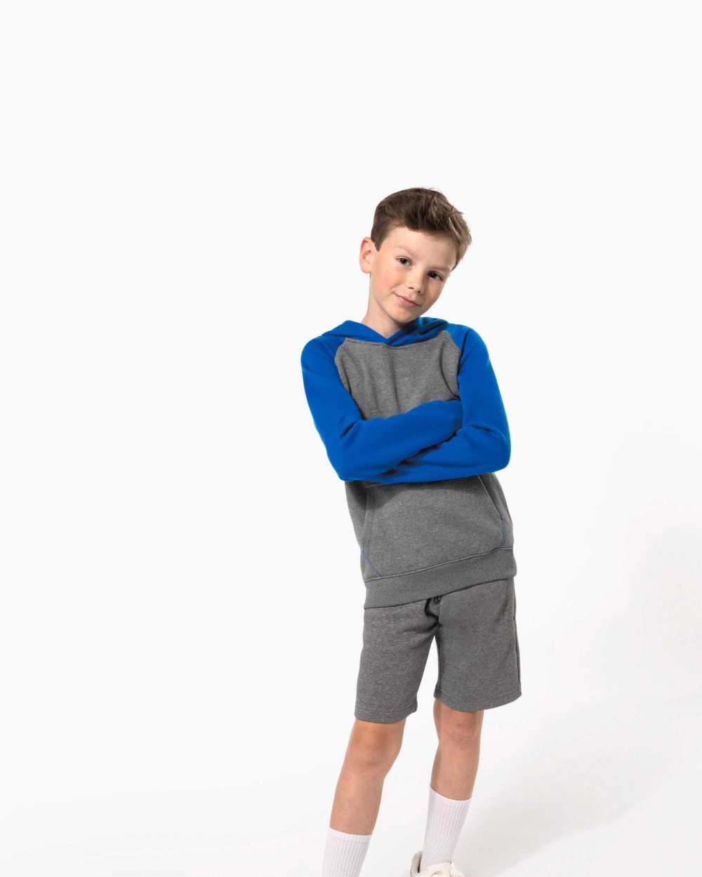 PROACT Zweifarbiges Kapuzensweatshirt für Kinder Sweatshirts personalisierbar