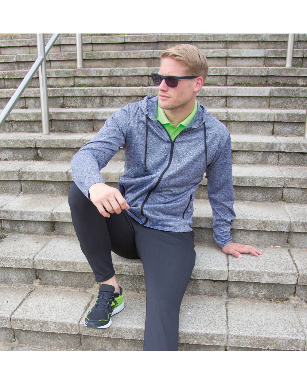 T-shirts SPIRO Mens hooded tee-jacket voor bedrukking &amp; borduring