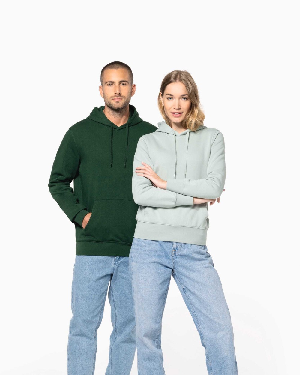 Sweaters & hoodies KARIBAN Ecologische herensweater met capuchon voor bedrukking &amp; borduring