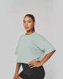 Sweaters & hoodies PROACT Cropped damessweater met korte mouwen en ronde hals voor bedrukking &amp; borduring