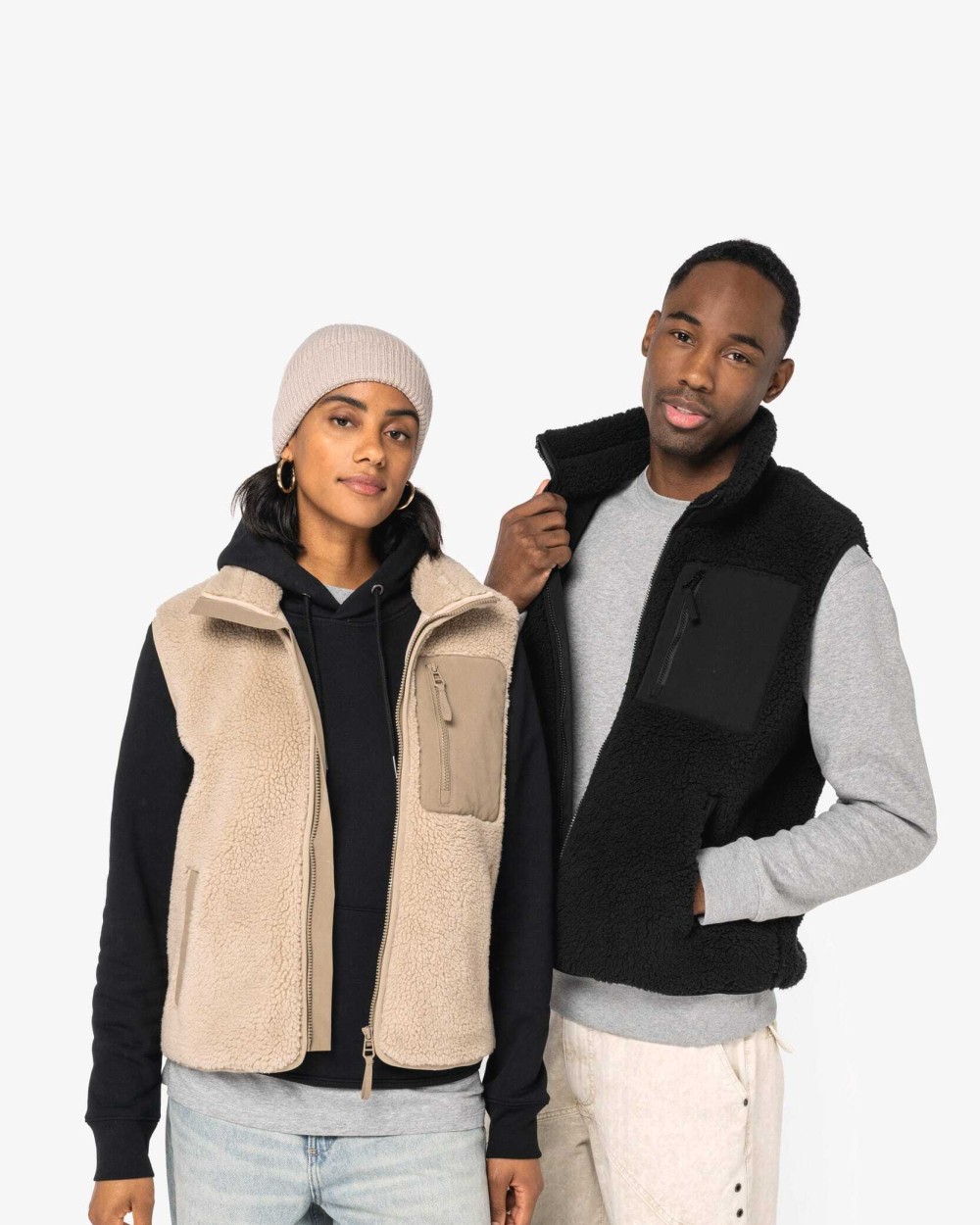 Polar Fleeces NATIVE SPIRIT Ecologische uniseks bodywarmer van sherpa voor bedrukking &amp; borduring