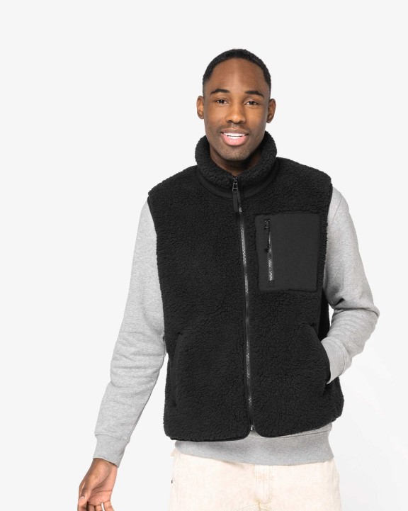 Laines polaires personnalisable NATIVE SPIRIT Bodywarmer écoresponsable en sherpa unisexe