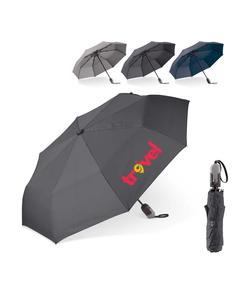 Parapluies personnalisable 4DO Parapluie pliable automatique Deluxe 22”
