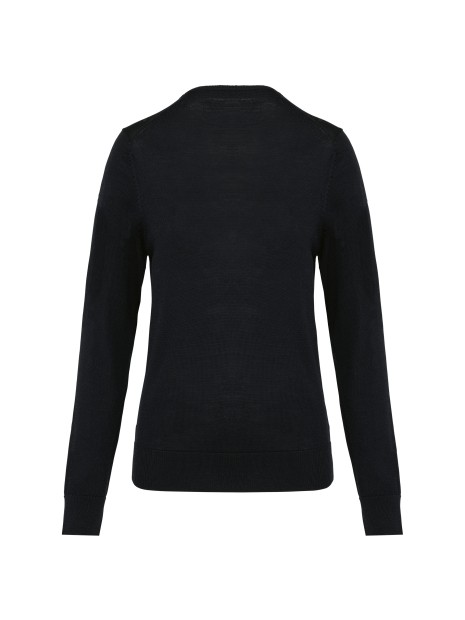 KARIBAN Pull Mérinos col V femme /api/colors/b9fdad4a-5e94-45cb-8c03-c08b349b28c3 personnalisable