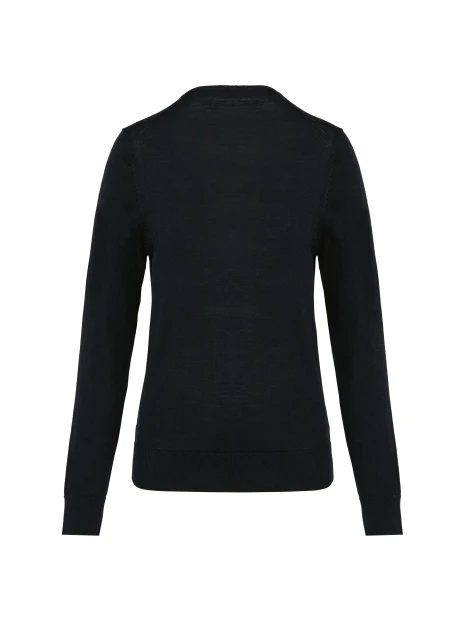 KARIBAN Pull Mérinos col V femme /api/colors/b9fdad4a-5e94-45cb-8c03-c08b349b28c3 personnalisable