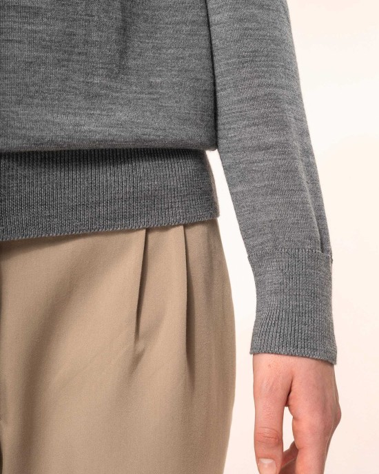 Pulls personnalisable Kariban Pull Mérinos col V femme