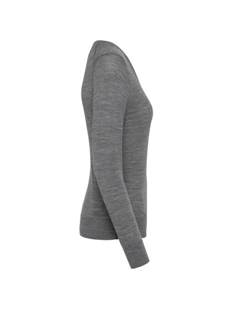 KARIBAN Pull Mérinos col V femme /api/colors/5fcefcdd-901a-471b-86f6-fd6b6c59cd10 personnalisable