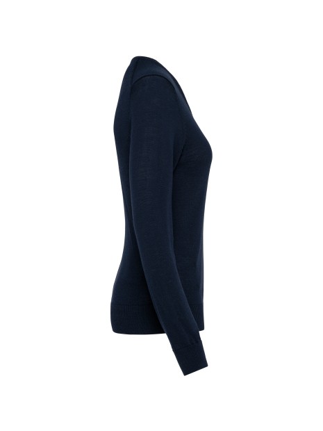 KARIBAN Pull Mérinos col V femme /api/colors/058f028c-f565-4146-9cba-11f5b0ade7a7 personnalisable