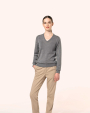 Pulls personnalisable Kariban Pull Mérinos col V femme