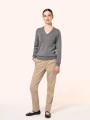 Pulls à personnaliser KARIBAN Pull Mérinos col V femme 